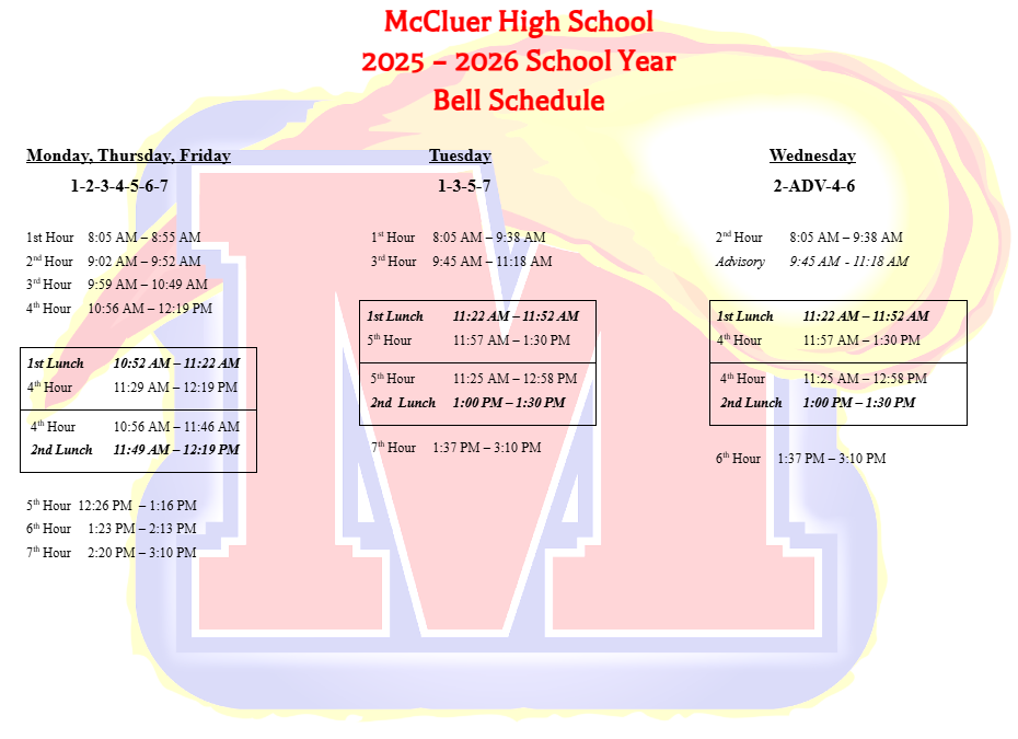 Bell Schedule